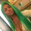 Długa Prosta Peruka Syntetyczna Koronka Włosów Przednia Peruka 30 cali Szare Pink Green Brown Red Golden Cosplay Wig Dla kobiet
