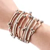 3 Kleur Mode Multilayer Charm Armband voor Vrouwen Vintage Lederen Armbanden Bangle Femme Party Sieraden Groothandel 3 stks