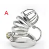 2 Styles Male Chastity Cage Devices Stainless Steel Cock Ring with Catheter Penis Lock Bondage Sex Toy For Men