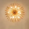 Postmodern guldhänge lampor vardagsrum Restaurangstudie LED Strålsfär personlighet Design Pendant Lamp E14 Lampor