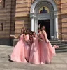 Hoge kwaliteit 3 ​​stijlen bruidsmeisje jurken onder 100 met sexy plus size chiffon lange prom jurk met ruches vloer lengte jassen