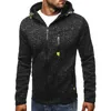 Moda homens inverno slim hoodie quente moletom moletom zíper para cima casaco jaqueta outwear tops xrq88