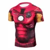 Venta al por mayor-3d Impresiones completas Camisetas Camisa de compresión para hombre Capa base Entrenamiento de manga corta Fitness MMA Body Building Tops Camiseta Rashguard