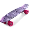 CL - 95 Stampa Purple Starry Sky Pattern Skateboard Completo skateboard completo Retro Cruiser Longboard da 22 pollici per bambini / adulti