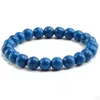 Alta qualidade azul branco verde vermelho turquesas naturais pulseira de pedra Homme Femme Charms 8 MM masculino contas de cordão pulseiras de ioga femininas