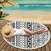 Été plage tapis rond indien bohème tapisserie tapis Hippie pique-nique couverture mince Yoga jeter tapis en mousseline de soie/Polyester serviette A808