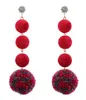 new hot Plush ball long style zircon earring women hair ball style pendant fall and winter fashion classic new earrings