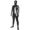 Unisexe brillant métallisé Zentai peau serrée Costume complet du corps couleur unie Wetlook Spandex Lycra Unitard Costume Halloween déguisement