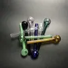 Mais baratos Oil pirex de vidro Burner tubos coloridos tubos de vidro fumadores 4inch Pipes Mini Mão Pipesglass Bubbler tabaco