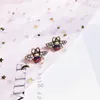 Women Retro Bee Stud Earring Vintage Rhinestone Pearl Bee Earring European Jewelry Accessories Gift for Love