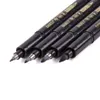 BAOKE الجودة 4 قطع أسود اللون توقيع القلم الخط القلم متعدد الوظائف الكتابة الفن علامات الفن اللوازم الفن المدرسي