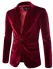 Mäns kostymer Blazers Mens Fashion Pure Corduroy Casual Single Button Suit Jacket Coat Brand Blazer British Slim Fit Men