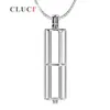 CLUCI Cylinder Charms Mounting 925 sterling silver Tube Pearl Necklaces cage Pendant to hold pearls, minimalism jewelry for OL S18101607