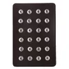 18MM Snap Button Stand Display 10 Couleurs Noir Cuir Snaps Display pour 24 PCS Porte-Bijoux