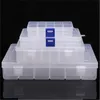 Transparent Plastic Grid Box Storage Organizer Jewelry Box Transparent Display Case Container 10 15 24 36 Slots