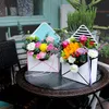 35*24*8Cm Mini Enveloppe Créative Pli Boîte À Fleurs Rose Décoration Boîte-Cadeau Fleur Boîtes D'emballage Pour La Fête À La Maison De Mariage lin4402