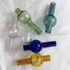 Newest Universal Colored glass bubble carb cap round ball dome for glass water pipes, XL thick Quartz thermal banger Nails