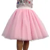 17color 6 layers Puff Women Chiffon Tulle Skirt White faldas High waist Midi Knee Length Chiffon plus size Grunge Jupe Female Tutu Skirts