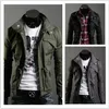 2018 New Slim Sexy Top Designed Mens Jacket Coat Turn Down Collar jaqueta Black Army Green Gray England Style NZ24 Dropshipping S914