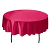 145cm Round Satin Tablecloth Cover for Wedding Covers Tablecloth Home Restaurant Party Christmas Decoration 21 Colors