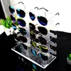 SF DHL 10Pairs PVC Sunglasses Exibição de óculos destacáveis ​​Armazenamento Rack Transparente Plástico Sunglass Display Stand para loja