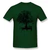 Novo homem de algodão silencioso árvore cobrindo ruído cidade camiseta homem tripulação pescoço verde shorts camisa para tamanho grande design Tee-Shirt272P