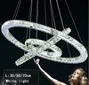 Modern LED Crystal Chandelier Lights Lamp för vardagsrum Cristal Luster Chandeliers Lighting Pendant Hanging Tak fixturer332e