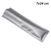 7x24 cm Öppna toppvärme förseglingsbabla Pure Aluminium Folie Vakuum Förpackningspåsar för Bake Cookies Candy Mylar Folie Vakuum Värmeförsegling Pulver Wrap påse