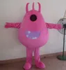 2018 Discount factory sale the head pink germs bacteria monster mascot costume for adults for sale