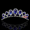 I lager billiga vackra eleganta mitation pärlor strass inlage krona tiara bröllop brudens hårkamkronor för prom party 275o