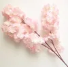 EcoFriendly Artificial Cherry Blossom Branch Fake Sakura Flower Stem more flower heads 12 Color for Wedding Sakura Tree Decoratio4934936