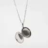 Everfast Wholesale 10pc Oval Shell Photo Frame Pendant Necklace Stainless Steel Charms Lockets Women Men Family Memorial Jewelry Gift SN070