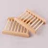 Bambou naturel en bois porte-savon en bois savons porte-plateau support de rangement plaque boîte conteneur pour bain douche salle de bain 11.5 * 9 cm HH7-833