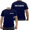 Sicherheit männer T-shirt Event Personal Schwarz Doppelseitige Top Qualität Baumwolle Casual Kurzarm Männer T Shirts Hip Hop tees Tops