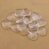 26 MM Grânulos De Coração Com Buraco De Volta Plana Cabochão De Vidro Transparente Perfurado Bandeja Altamente Transparente Jóias Acessórios 500 Pcs Atacado