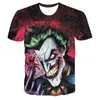 조커 3D 티셔츠 남자 자살 팀 티셔츠 힙합 재미있는 탑 Harley Quinn 짧은 소매 Camisetas 패션 참신 남자 캐주얼 티셔츠