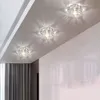 Moderno girasole cristallo 3W corridoi downlight soggiorno lobby soffibelli in vetro Lotus fiore corridoio corniera lampada da soffitto
