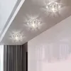 Lights Modern Sunflower Crystal 3W Corridor Downlights Living Room Lobby Taklampor Glass Lotus Blomma Hall Skåp Taklampa