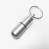 New Mini Waterproof Aluminum Medicine Pill Box Bottle Holder Container car Keychain Car-styling Storage