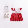 Barnkläder Babyflickor Klänningar 2019 Ny Sommar Ärmlös One Piece Lace Broderi 3d Flower Dress Lovey Bowknot Ruffle Kids Dress