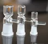 6 tigelas de vidro estilo para cachimbos de água dab rig com alça 10mm 14mm 18mm masculino feminino tigela de vidro erva tabaco bongos