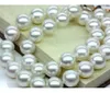 11-12mm South Sea Round White Natural Pearl Necklace 18 tums pärlstav halsband