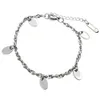 Selo S925 Tom de Prata Presente Jóias Mulheres Lady Girl Pulseira de Aço Inoxidável Anklets Jóias Ajustável 19cm-28cm B208