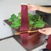 99J Red Wine Straight PU Skin Weft Remy Hair 100g 40pcs Tape In Human Hair Extensions
