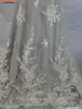 Tissu européen de dentelle brodé de fleur 3D tissu africain de tissu de dentelle 2018 tissu de haute qualité pour la robe de mariage