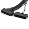 Livraison gratuite 30 cm Riser ATX adaptateur d'alimentation connecteur de câble pour l'exploitation minière 24 broches 20 + 4 broches double PSU pour Machine de mineur BTC