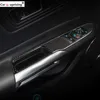 For Ford Mustang Carbon Fiber Car Interior Window Control Switch panel Decor Frame Cover 2015 2016 2017 Car Styling Sticker