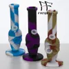 8,3 polegada mini crânio silicone tubos de água fumo tabaco mão plataformas com silicone baixo tigela de vidro tigela colorida cachimbuleiro