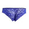 Gay Mens Lingerie Underwear Lace Floral Bulge Pouch Mesh Briefs Underwear Gay Men lingerie Semi-see Through Underpants