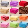 Kids Solid Color Flannel Blankets Winter Warm Blankets Sofa children Swaddling 50*70cm baby bed sheet C3743